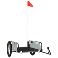 Carrello rimorchio trasporto biciclette tessuto Oxford grigio ferro 02_0044396