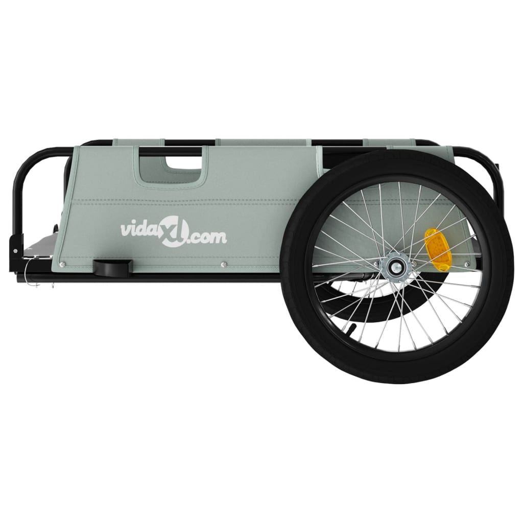 Carrello rimorchio trasporto biciclette tessuto Oxford grigio ferro 02_0044396