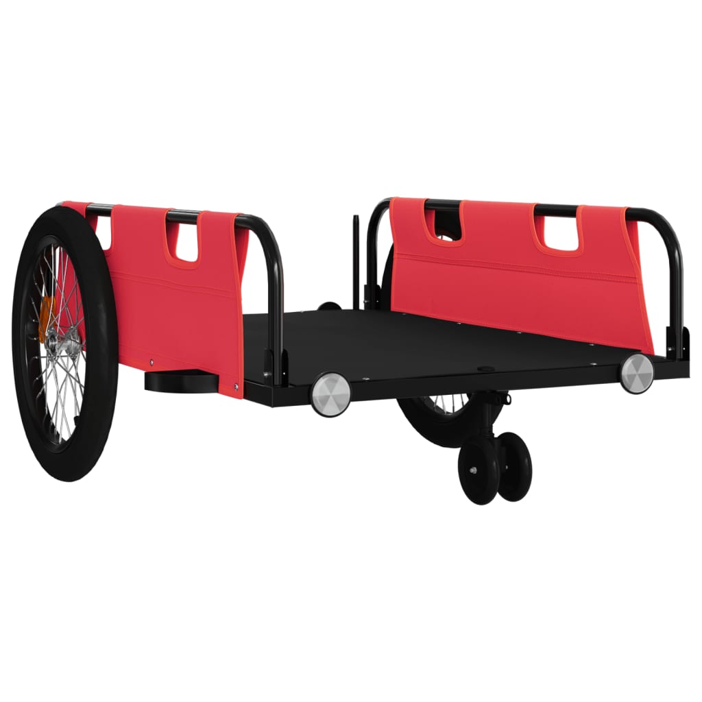 Carrello rimorchio trasporto biciclette tessuto Oxford rosso ferro 02_0044384