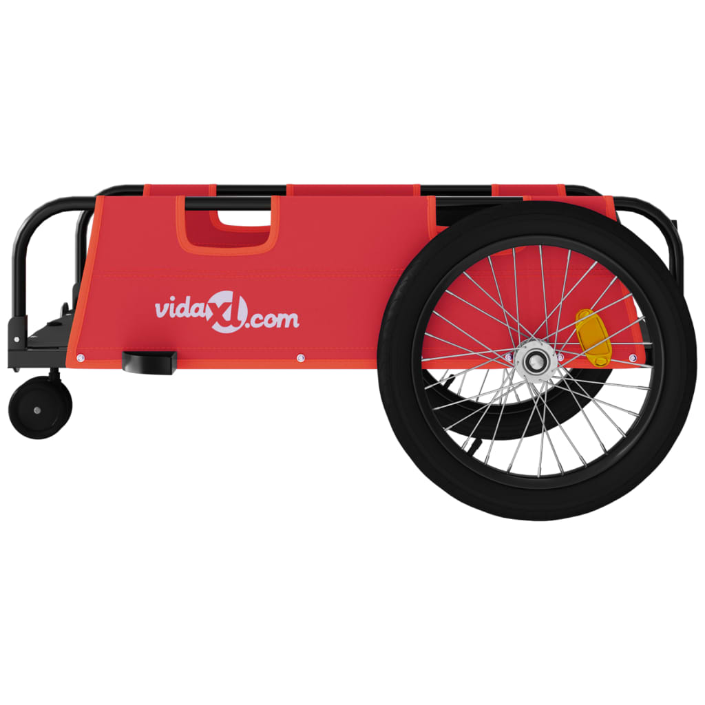 Carrello rimorchio trasporto biciclette tessuto Oxford rosso ferro 02_0044384