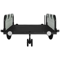 Rimorchio da Bici Grigio e Nero in Tessuto Oxford e Ferro 94196