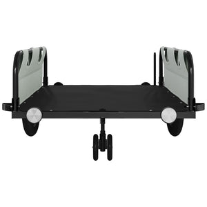 Rimorchio da Bici Grigio e Nero in Tessuto Oxford e Ferro 94196