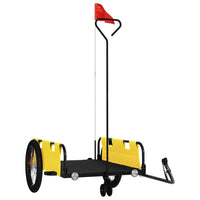 Carrello rimorchio trasporto biciclette tessuto Oxford ferro giallo 02_0044190