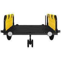 Carrello rimorchio trasporto biciclette tessuto Oxford ferro giallo 02_0044190
