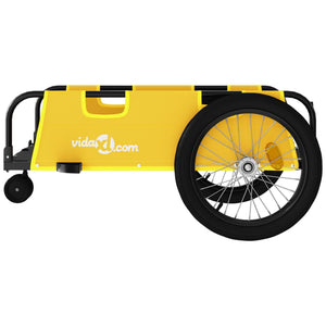 Carrello rimorchio trasporto biciclette tessuto Oxford ferro giallo 02_0044190