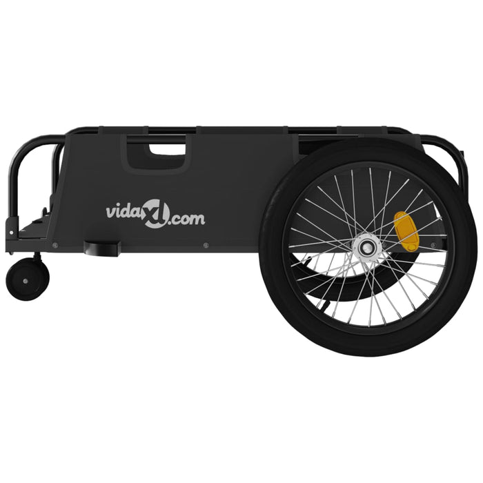 Carrello rimorchio trasporto biciclette tessuto Oxford ferro nero 02_0044403