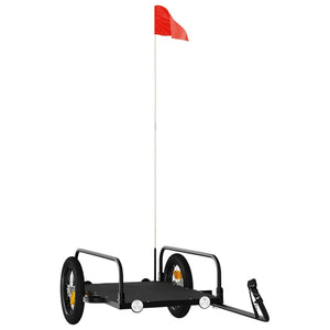 Carrello rimorchio trasporto biciclette 122 x 53 x 31 cm ferro nero 02_0044060