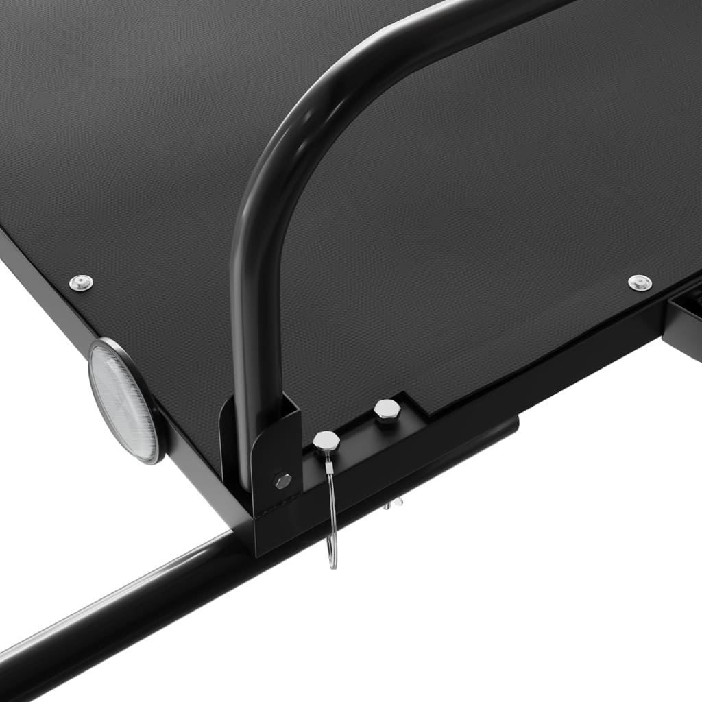 Carrello rimorchio trasporto biciclette 122 x 53 x 31 cm ferro nero 02_0044060