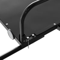 Carrello rimorchio trasporto biciclette 122 x 53 x 31 cm ferro nero 02_0044060