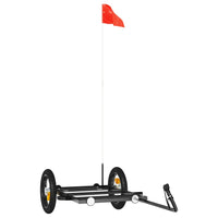 Rimorchio da Bici Nero 122x53x28 cm in Ferro 94204