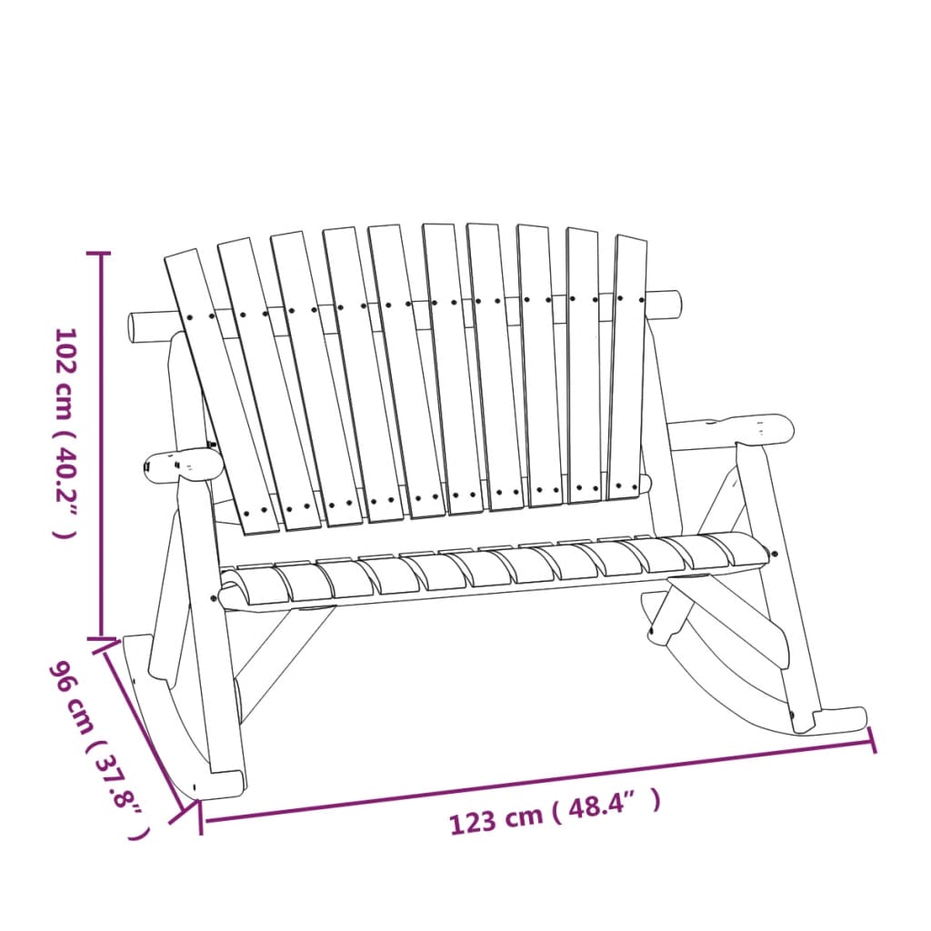 Set Divani da Giardino 3 pz in Legno Massello di Abete 3185527