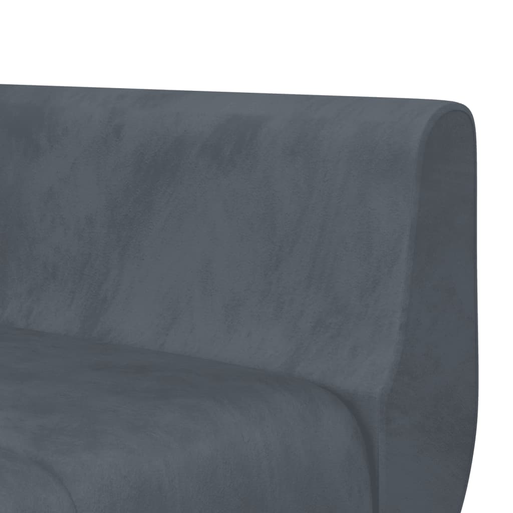 Divano Letto a L Grigio Scuro 275x140x70 cm in Velluto 3157207