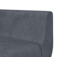 Divano Letto a L Grigio Scuro 275x140x70 cm in Velluto 3157207