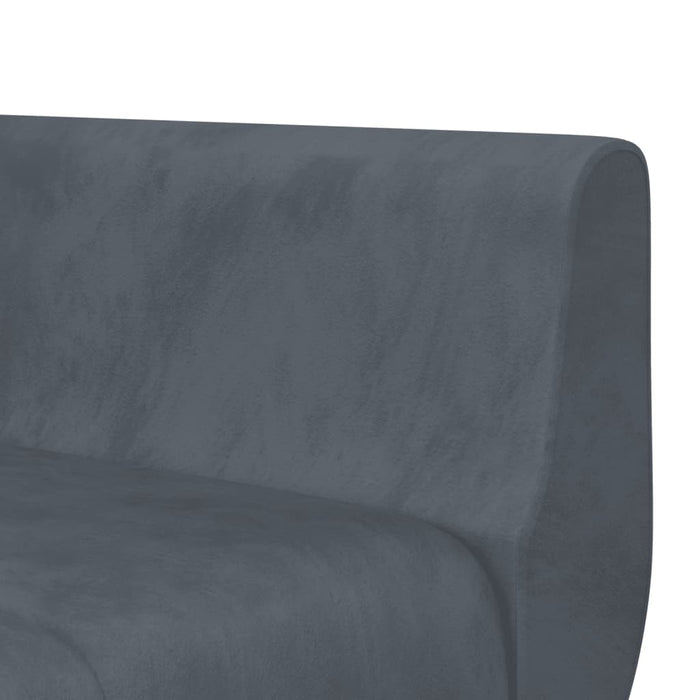 Divano Letto a L Grigio Scuro 275x140x70 cm in Velluto 3157207