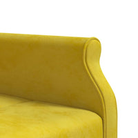 Divano Letto a L Giallo 271x140x70 cm in Velluto 3157225