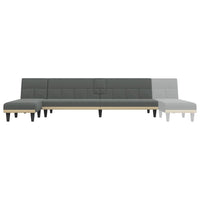Divano Letto a L Grigio Scuro 255x140x70 cm in Tessuto 3157227
