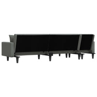Divano Letto a L Grigio Scuro 275x140x70 cm in Tessuto 3157233