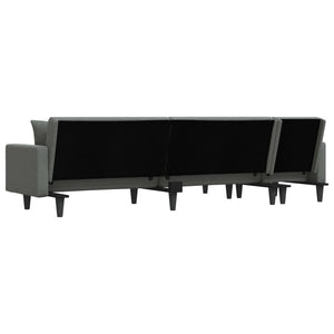 Divano Letto a L Grigio Scuro 275x140x70 cm in Tessuto 3157233