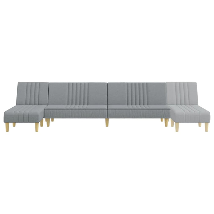 Divano Letto a L Grigio Chiaro 255x140x70 cm in Tessuto 3157235