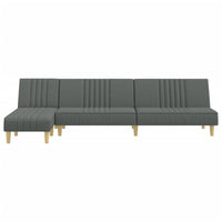 Divano Letto a L Grigio Scuro 255x140x70 cm in Tessutocod mxl 70025