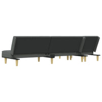 Divano Letto a L-Sofa Letto-Daybed Grigio Scuro 255x140x70 cm in Tessuto 856014