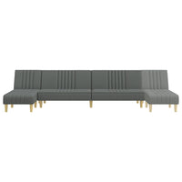 Divano Letto a L-Sofa Letto-Daybed Grigio Scuro 255x140x70 cm in Tessuto 856014