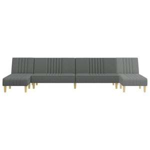 Divano Letto a L-Sofa Letto-Daybed Grigio Scuro 255x140x70 cm in Tessuto 856014