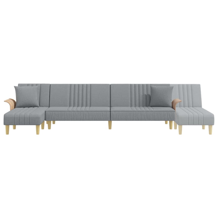Divano Letto a L Grigio Chiaro 279x140x70 cm in Tessuto 3157238