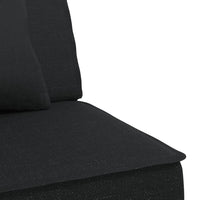 Divano Letto a L-Sofa Letto-Daybed Nero 255x140x70 cm in Tessuto