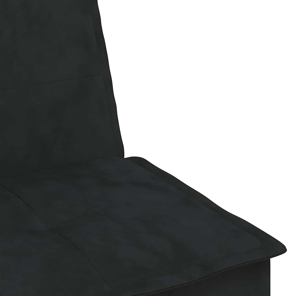 Divano Letto a L Nero 255x140x70 cm in Velluto 3157263