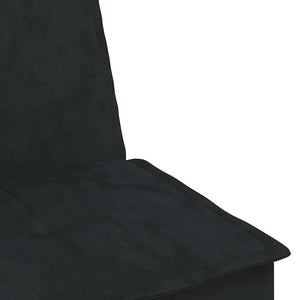 Divano Letto a L Nero 255x140x70 cm in Velluto 3157263