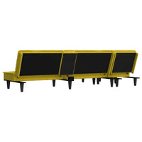 Divano Letto a L Giallo 255x140x70 cm in Velluto 3157264