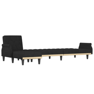 Divano Letto a L Nero 271x140x70 cm in Velluto 3157279