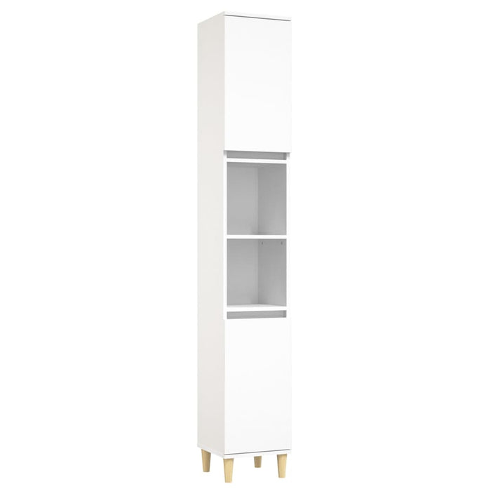 Set Mobili da Bagno 3 pz Bianco in Legno Multistrato