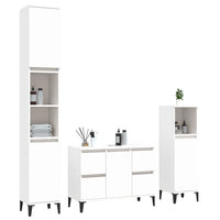 Set Mobili da Bagno 3 pz Bianco in Legno Multistrato 3185605