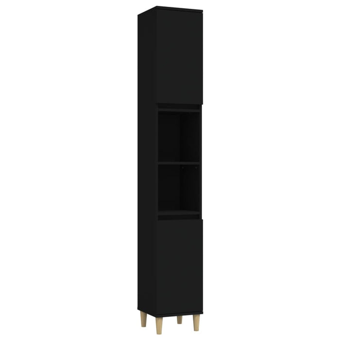 Set Mobili da Bagno 3 pz Nero in Legno Multistrato 3185614