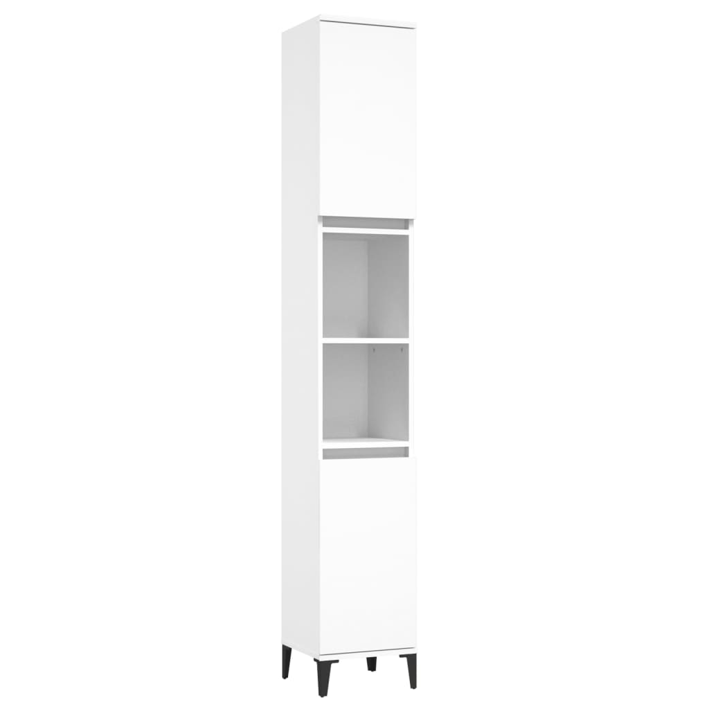 Set Mobili da Bagno 3 pz Bianco in Legno Multistrato 3185621
