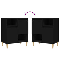 Credenze 2pz Nere 60x35x70 cm in Legno Multistrato 3185720
