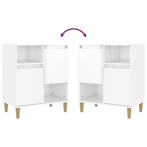 Credenze 2pz Bianco Lucido 60x35x70 cm in Legno Multistrato 3185721