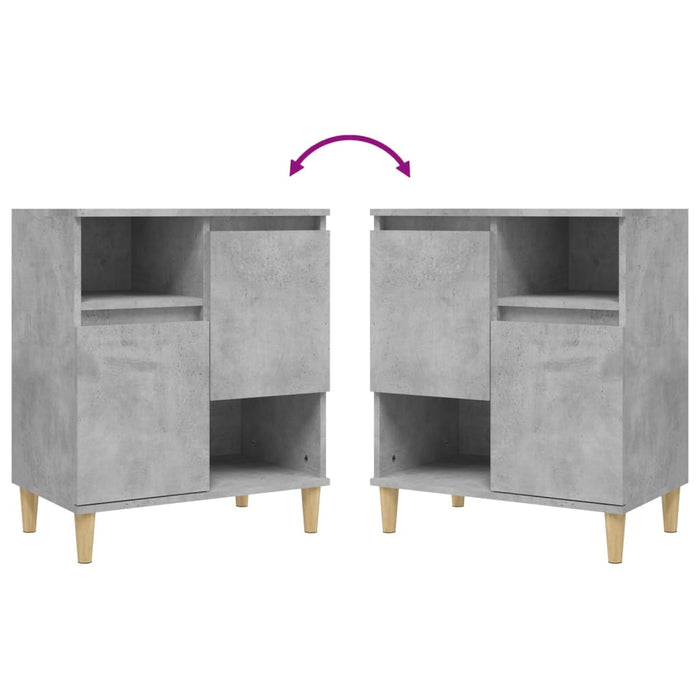 Credenze 2pz Grigio Cemento 60x35x70 cm in Legno Multistrato 3185723
