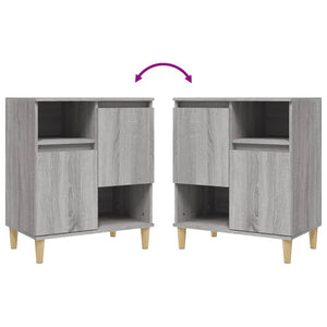 Buffet credenza cassettiera armadio mobile contenitore organizer per cucina soggiorno salotti set di 2 Sonoma 60 x 35 x 70 cm in legno ingegnerizzato grigio 02_0036967