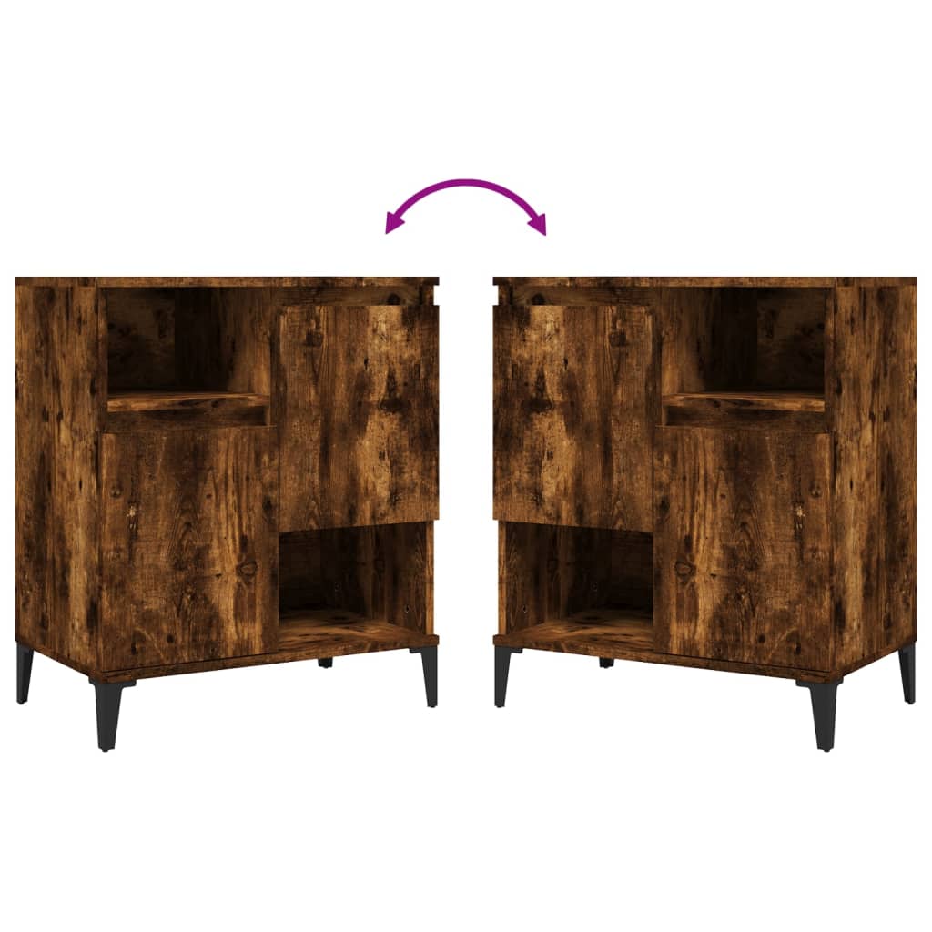 Credenze 2pz Rovere Fumo 60x35x70 cm in Legno Multistrato 3185732