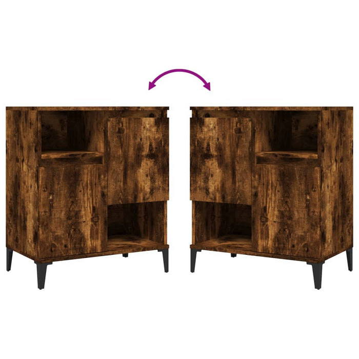 Credenze 2pz Rovere Fumo 60x35x70 cm in Legno Multistrato 3185732