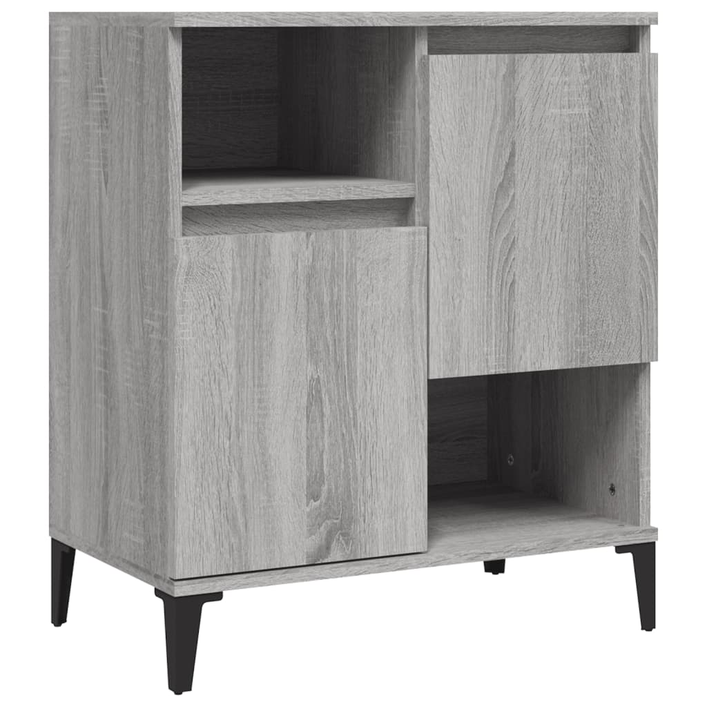 Credenza cassettiera mobile contenitore organizer cucina soggiorno salotti set di 2 sonoma 60 x 35 x 70 cm legno ingegnerizzato grigio 02_0036966