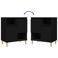 Credenze 3pz Nere 60x35x70 cm in Legno Multistrato 3185736