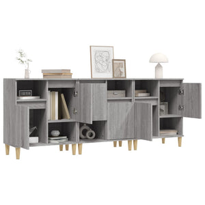 Credenze 3pz Grigio Sonoma 60x35x70 cm in Legno Multistrato 3185741