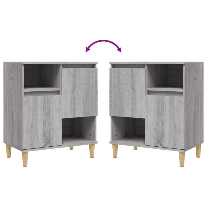 Credenze 3pz Grigio Sonoma 60x35x70 cm in Legno Multistrato 3185741