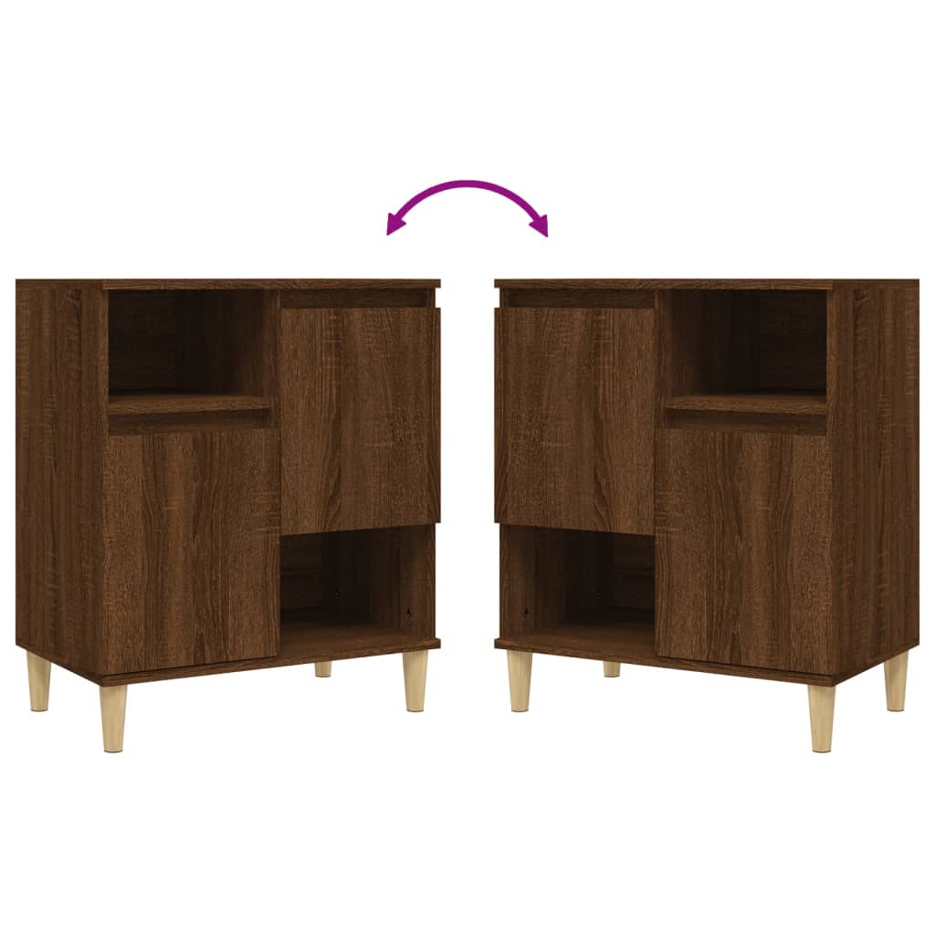 Credenze 3pz Rovere Marrone 60x35x70 cm in Legno Multistrato 3185742