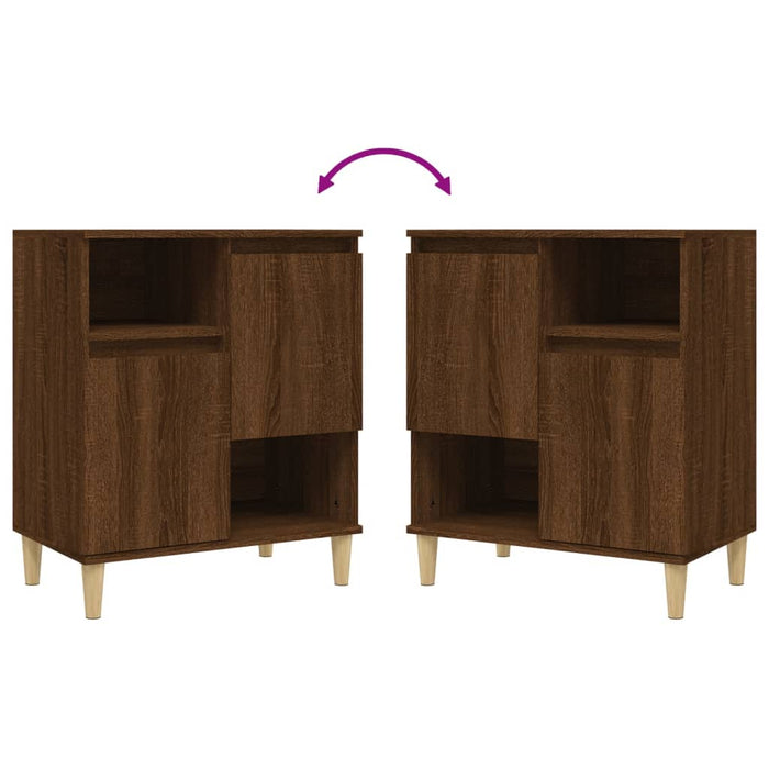 Credenze 3pz Rovere Marrone 60x35x70 cm in Legno Multistrato 3185742