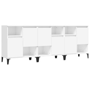 Credenza buffet cassettiera mobile contenitore organizer cucina soggiorno soggiorni 3 pz 60 x 35 x 70 cm legno composito bianco 02_0036990